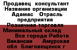 Продавец -консультант › Название организации ­ Адамас › Отрасль предприятия ­ Розничная торговля › Минимальный оклад ­ 37 000 - Все города Работа » Вакансии   . Амурская обл.,Благовещенск г.